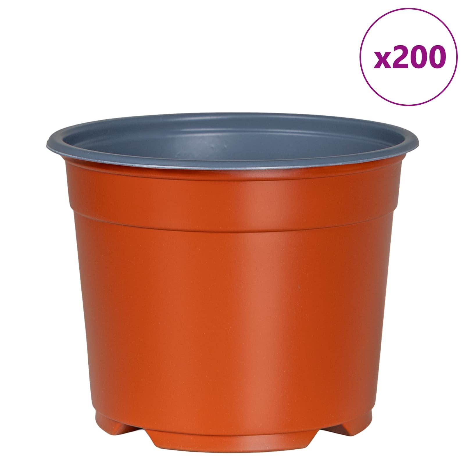 VidaXL Bloempot 200 pcs Keramiek Ø 15 x 12.5 cm Kunststof