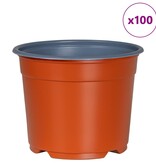VidaXL Bloempot 100 pcs Keramiek Ø 15 x 12.5 cm Kunststof