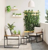 VidaXL Meubelsets met kussen 3 pcs Beige en Crème Wit Rattan