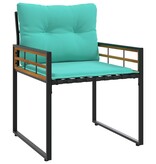 VidaXL Buitenmeubelset met kussen 3 pcs Turquoise