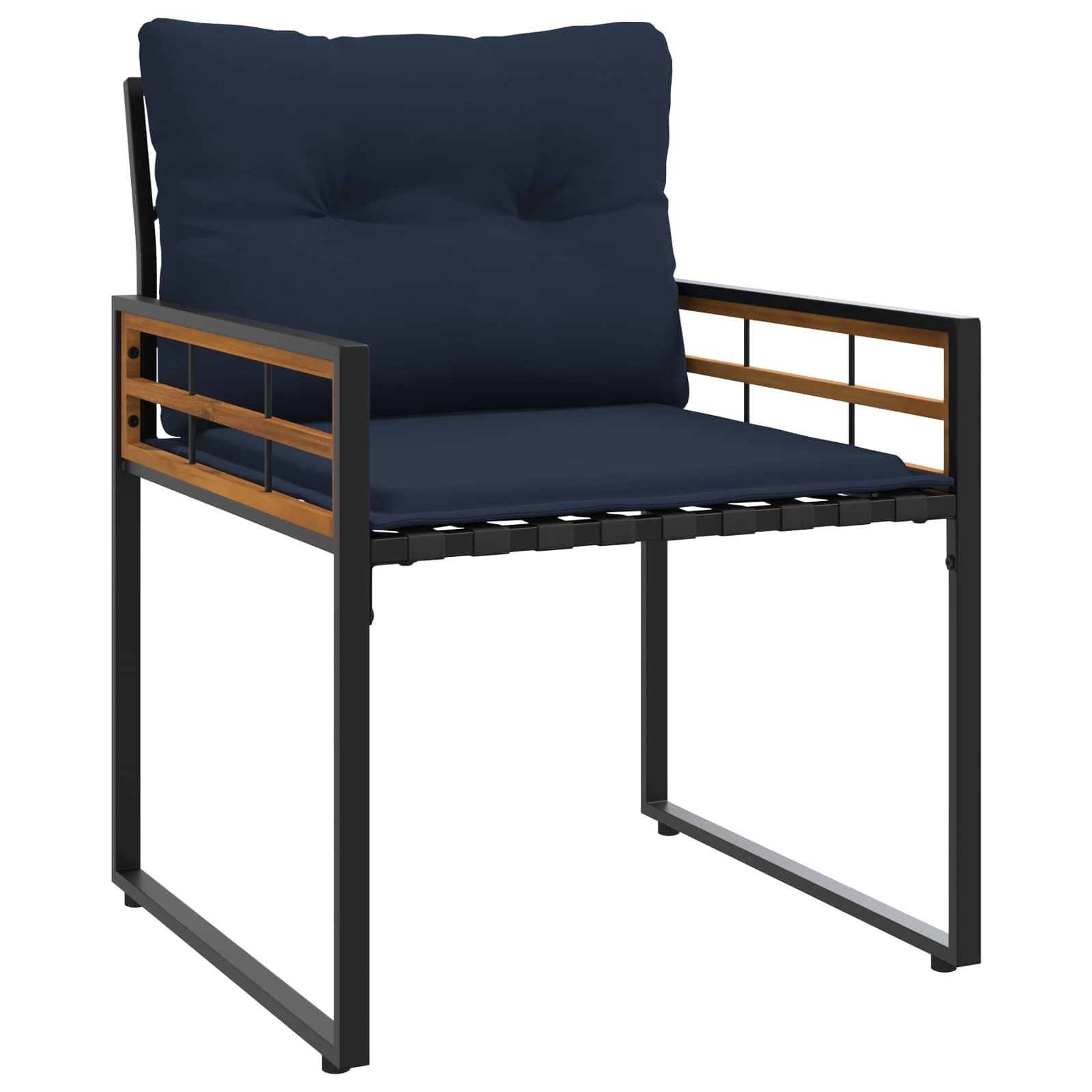 VidaXL Buitenmeubelset met kussen 3 pcs Marineblauw