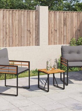 VidaXL Buitenmeubelset met kussen 3 pcs Lichtgrijs