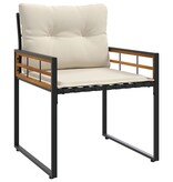 VidaXL Buitenmeubelset met kussen 3 pcs Crème