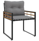 VidaXL Buitenmeubelset met kussen 4 pcs Lichtgrijs