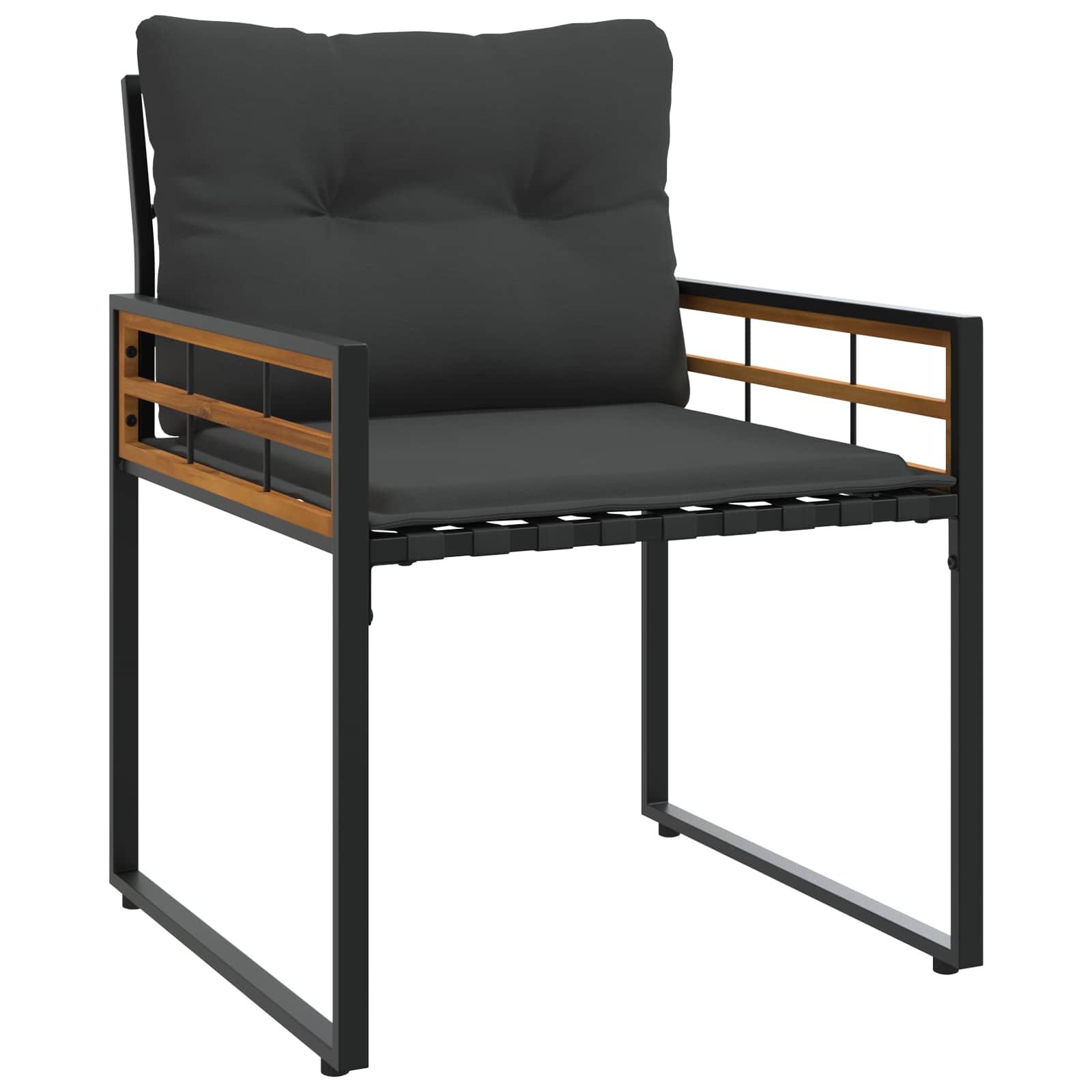 VidaXL Buitenmeubelset met kussen 4 pcs Middelgrijs