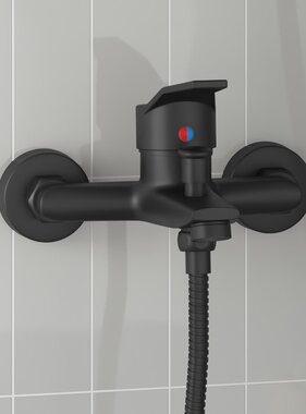 VidaXL Douchemengkraan Zwart G 1 / 2 inch