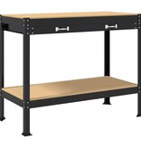 VidaXL Werkbanken met lade Zwart 81 x 41 x 145 cm Bewerkt hout