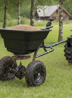 VidaXL Verspreider Zwart 106 x 53 x 75 cm PVC en staal