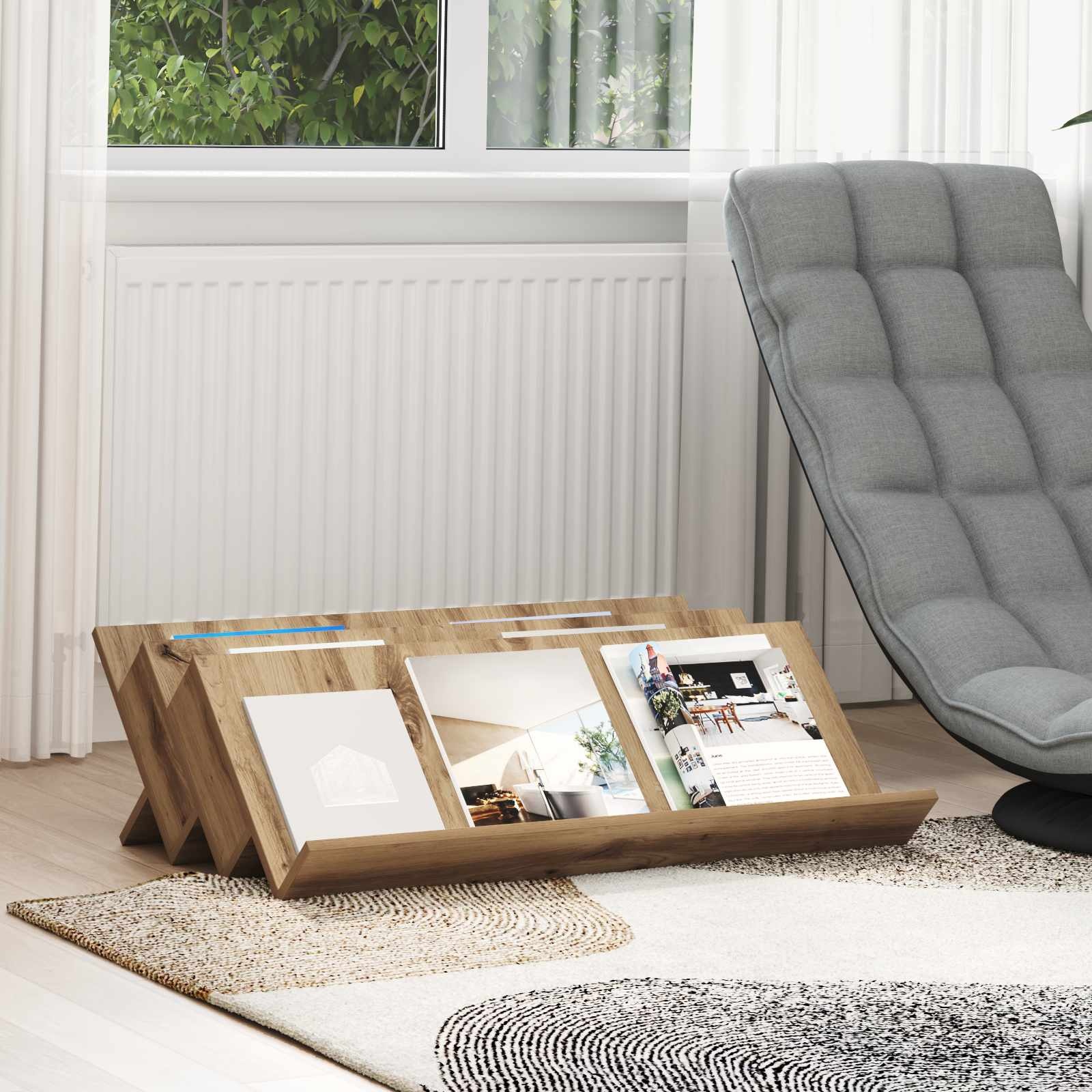 VidaXL Bijzetkast Artisan Eiken 90 x 57,5 x 42 cm Bewerkt hout