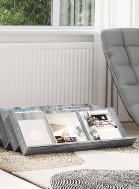 VidaXL Bijzetkast Grijs Sonoma 90 x 57,5 x 42 cm Bewerkt hout