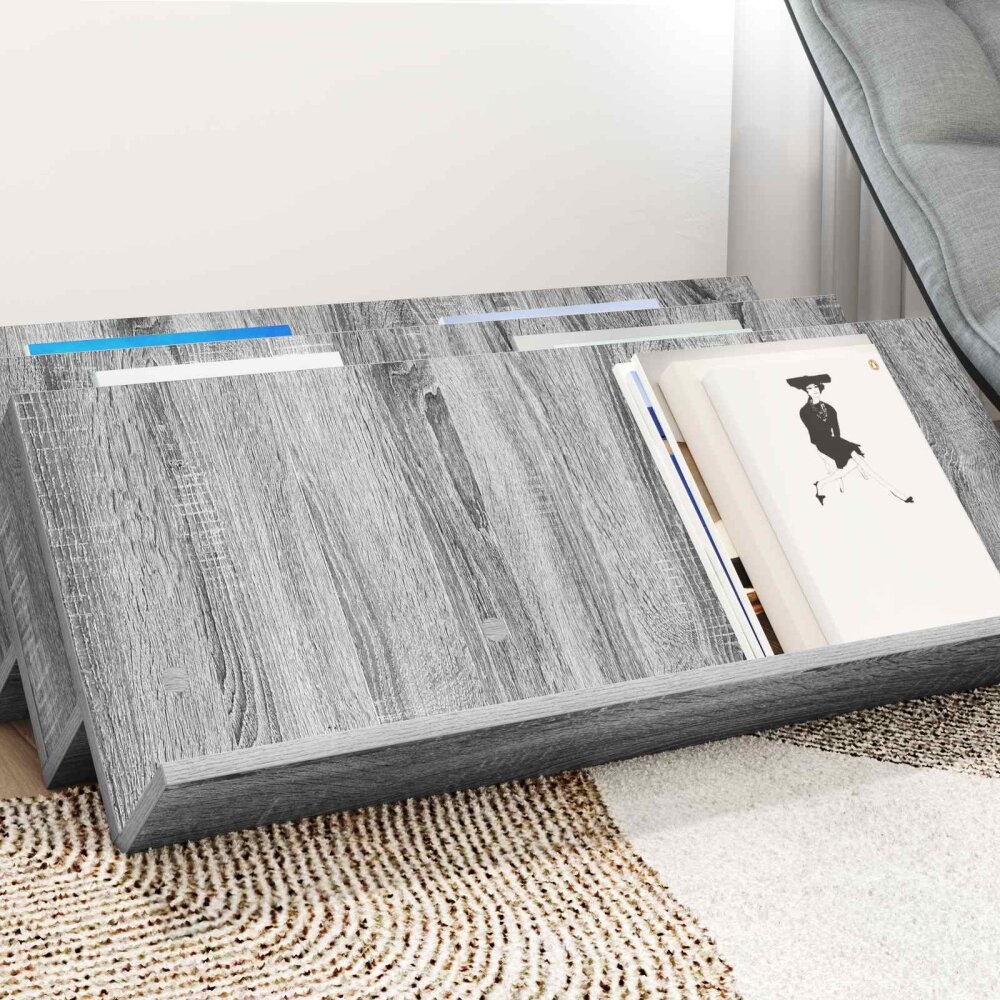 VidaXL Bijzetkast Grijs Sonoma 90 x 57,5 x 42 cm Bewerkt hout