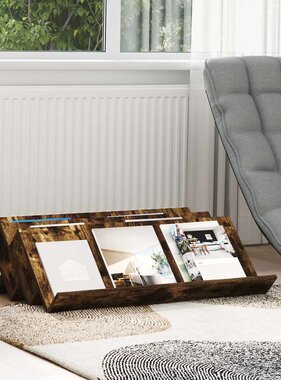 VidaXL Bijzetkast Gerookt eiken 90 x 57,5 x 42 cm Bewerkt hout