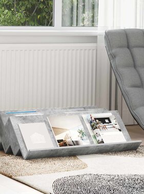 VidaXL Bijzetkast met plank Beton Grijs 90 x 57,5 x 42 cm Bewerkt hout