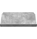 VidaXL Bijzetkast met plank Beton Grijs 90 x 57,5 x 42 cm Bewerkt hout
