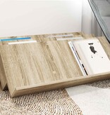 VidaXL Bijzetkast Sonoma Eiken 90 x 57,5 x 42 cm Bewerkt hout