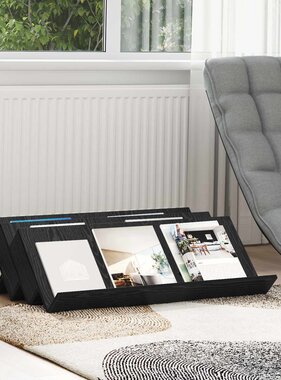 VidaXL Bijzetkast met plank Zwart Eiken 90 x 57,5 x 42 cm Bewerkt hout