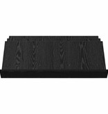 VidaXL Bijzetkast met plank Zwart Eiken 90 x 57,5 x 42 cm Bewerkt hout