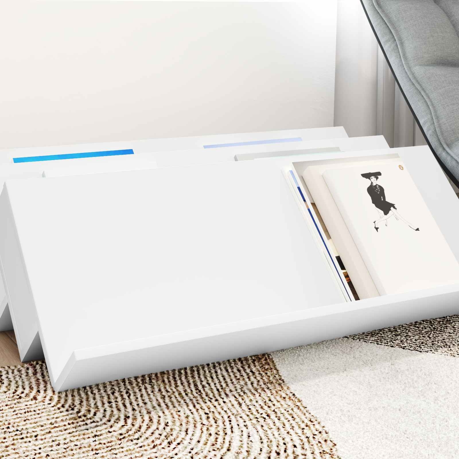 VidaXL Bijzetkast met plank Wit 90 x 57,5 x 42 cm Bewerkt hout