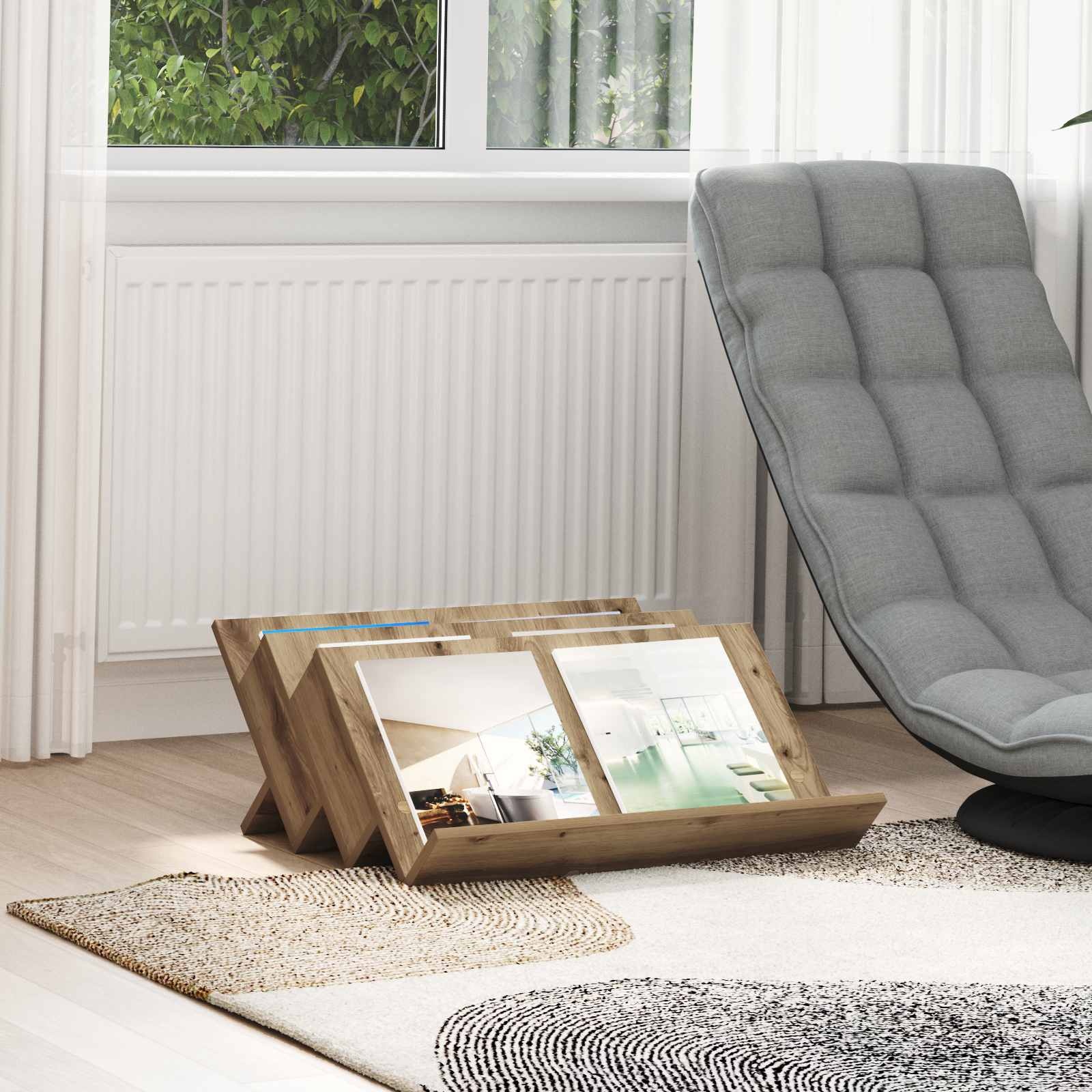 VidaXL Bijzetkast Artisan Eiken 65 x 57,5 x 42 cm Bewerkt hout