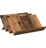 VidaXL Bijzetkast met plank Oudhout 65 x 57,5 x 42 cm Bewerkt hout