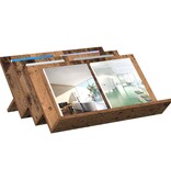 VidaXL Bijzetkast met plank Oudhout 65 x 57,5 x 42 cm Bewerkt hout