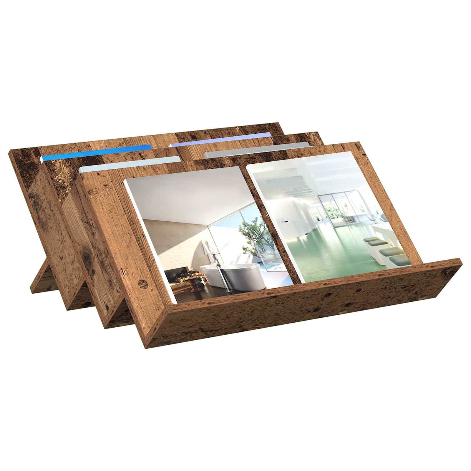 VidaXL Bijzetkast met plank Oudhout 65 x 57,5 x 42 cm Bewerkt hout