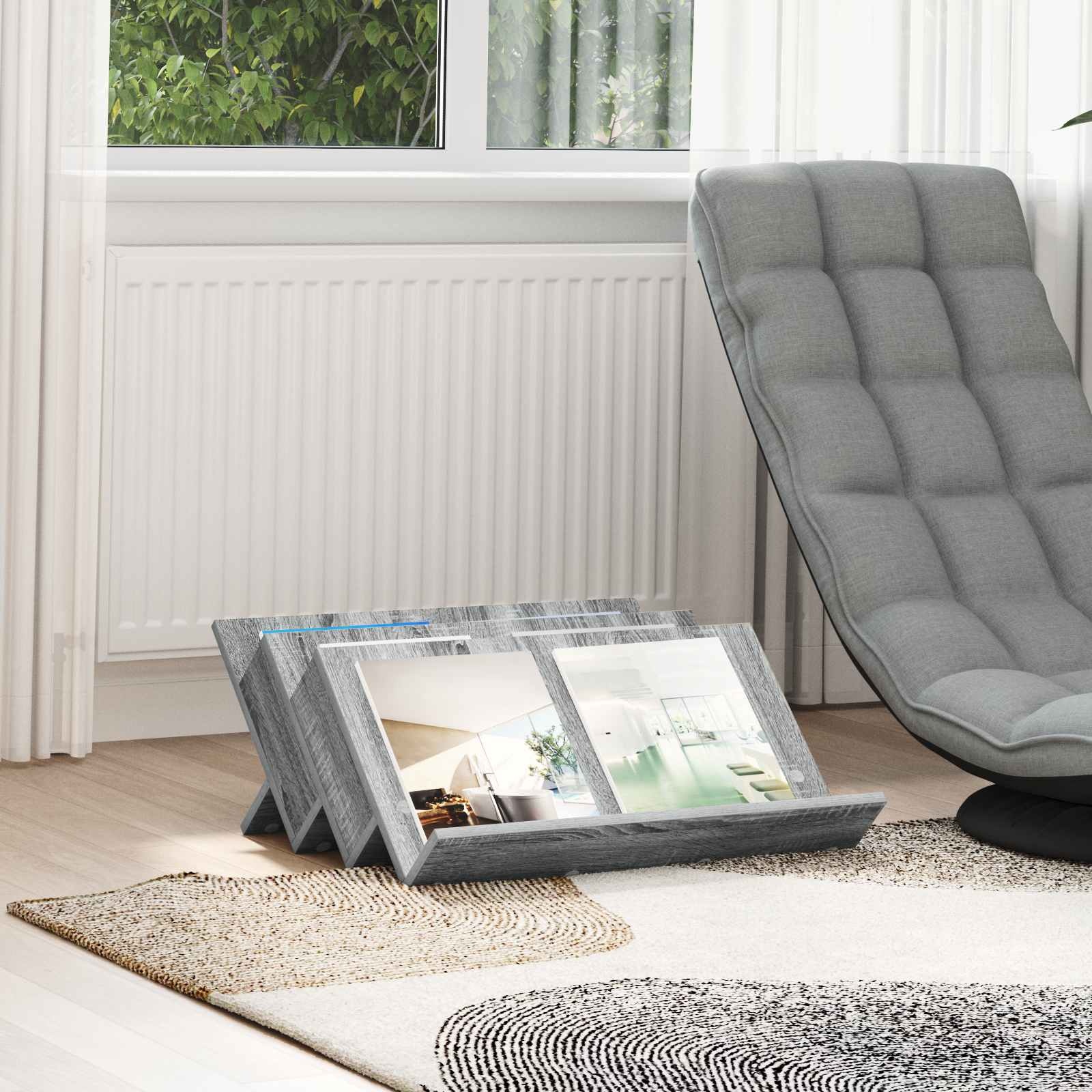 VidaXL Bijzetkast Grijs Sonoma 65 x 57,5 x 42 cm Bewerkt hout