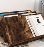 VidaXL Bijzetkast Gerookt eiken 65 x 57,5 x 42 cm Bewerkt hout