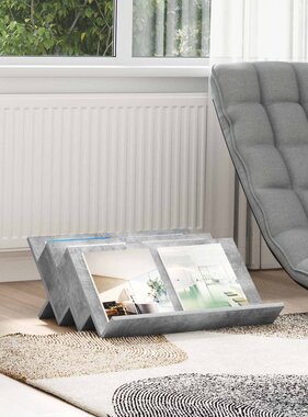 VidaXL Bijzetkast met plank Beton Grijs 65 x 57,5 x 42 cm Bewerkt hout