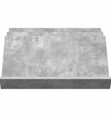 VidaXL Bijzetkast met plank Beton Grijs 65 x 57,5 x 42 cm Bewerkt hout