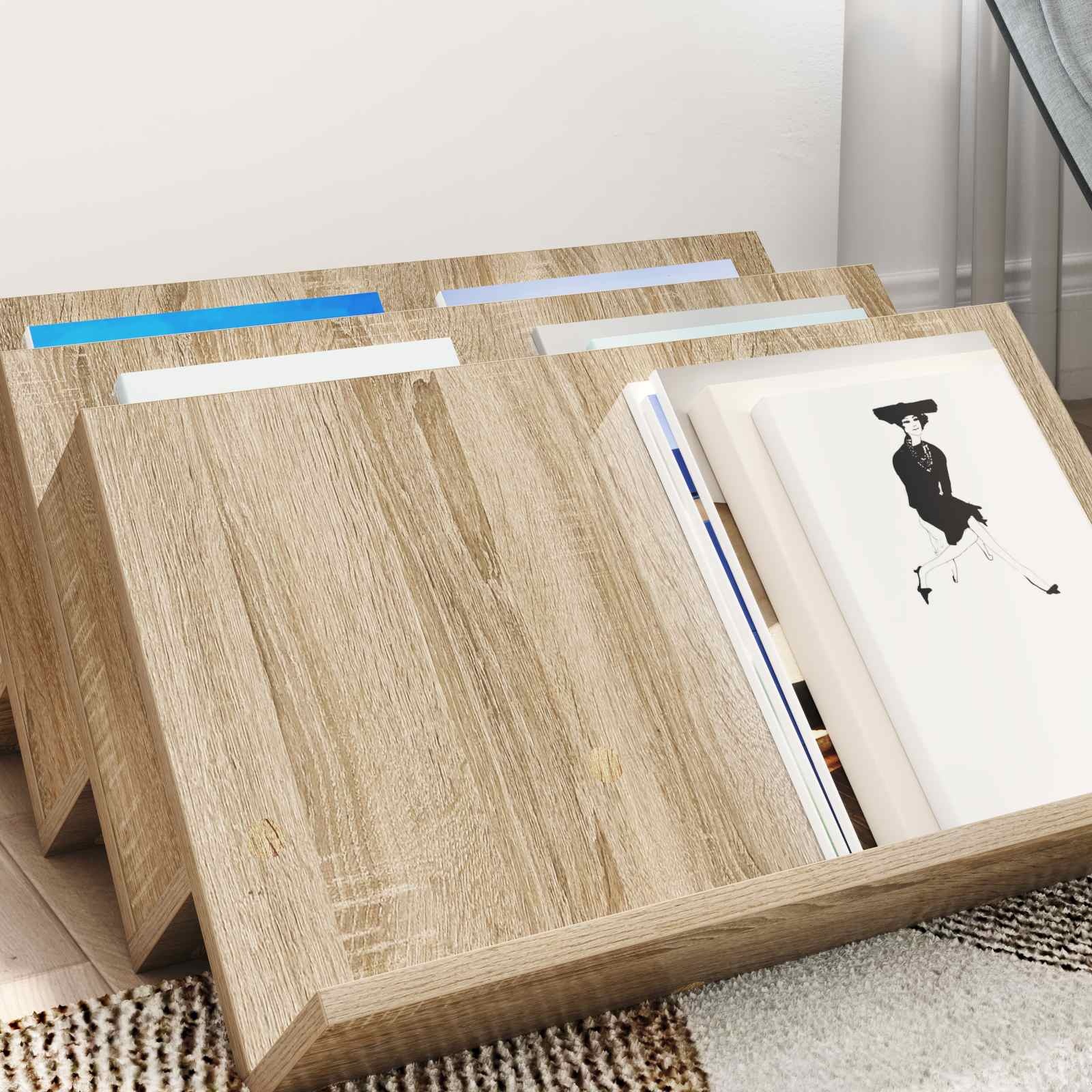 VidaXL Bijzetkast Sonoma Eiken 65 x 57,5 x 42 cm Bewerkt hout