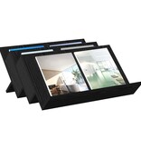 VidaXL Bijzetkast met plank Zwart Eiken 65 x 57,5 x 42 cm Bewerkt hout