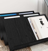 VidaXL Bijzetkast met plank Zwart Eiken 65 x 57,5 x 42 cm Bewerkt hout