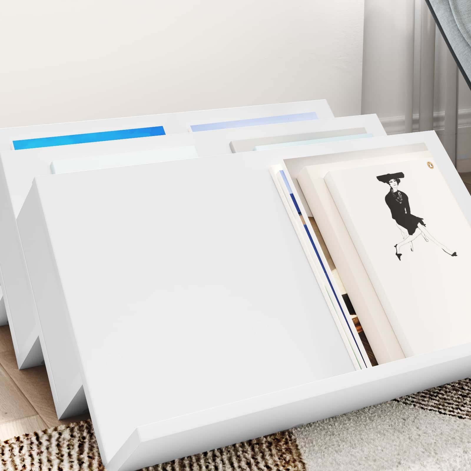 VidaXL Bijzetkast met plank Wit 65 x 57,5 x 42 cm Bewerkt hout