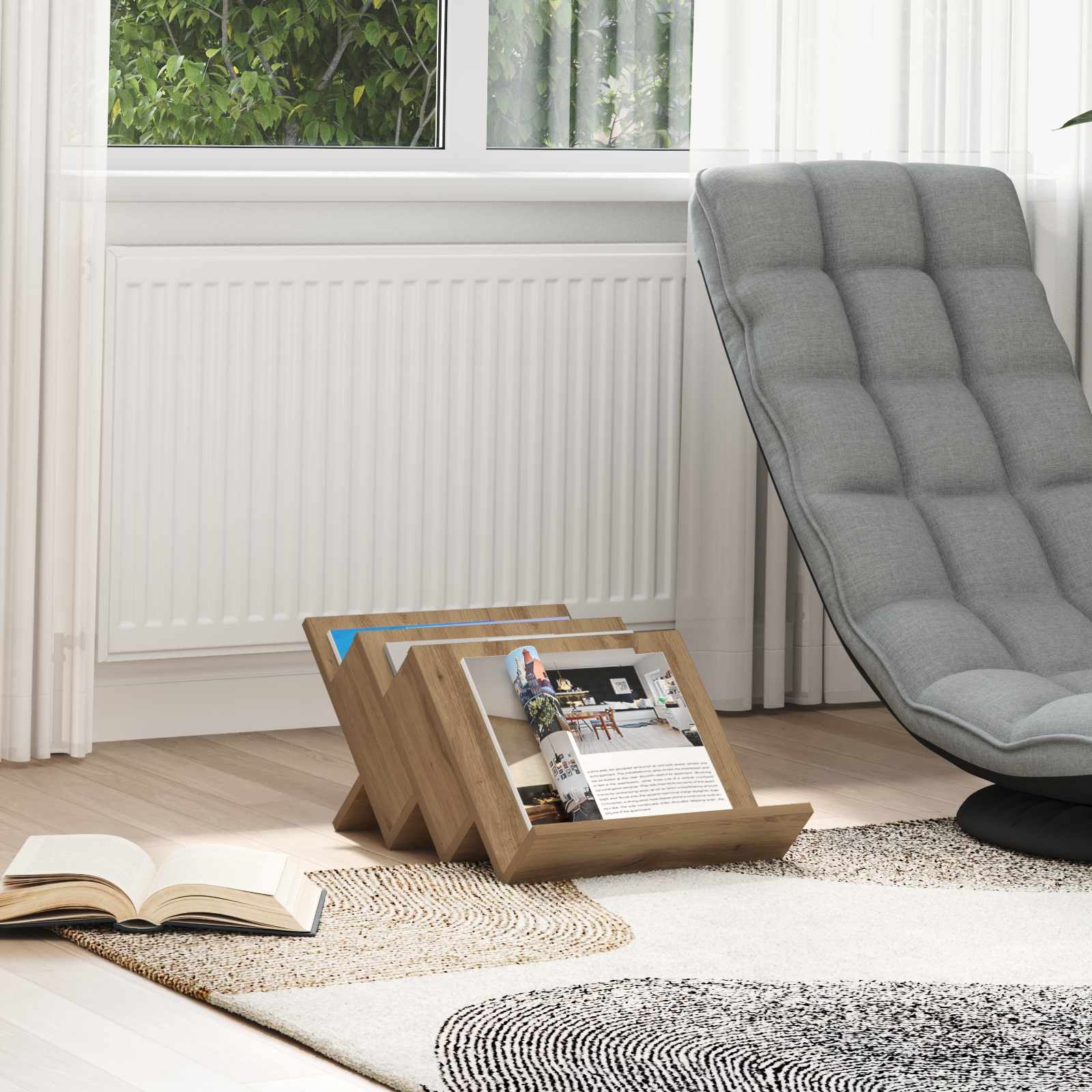 VidaXL Bijzetkast Artisan Eiken 57,5 x 40 x 42 cm Bewerkt hout