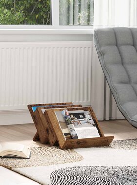 VidaXL Bijzetkast met plank Oudhout 57,5 x 40 x 42 cm Bewerkt hout