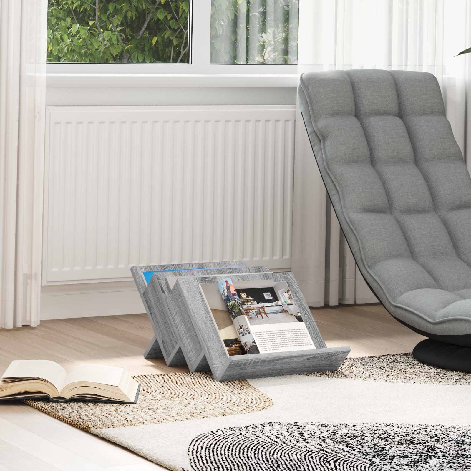 VidaXL Bijzetkast Grijs Sonoma 57,5 x 40 x 42 cm Bewerkt hout