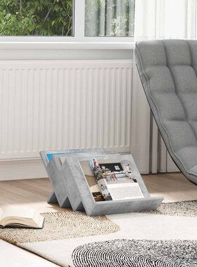 VidaXL Bijzetkast met plank Beton Grijs 57,5 x 40 x 42 cm Bewerkt hout