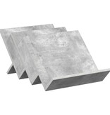 VidaXL Bijzetkast met plank Beton Grijs 57,5 x 40 x 42 cm Bewerkt hout