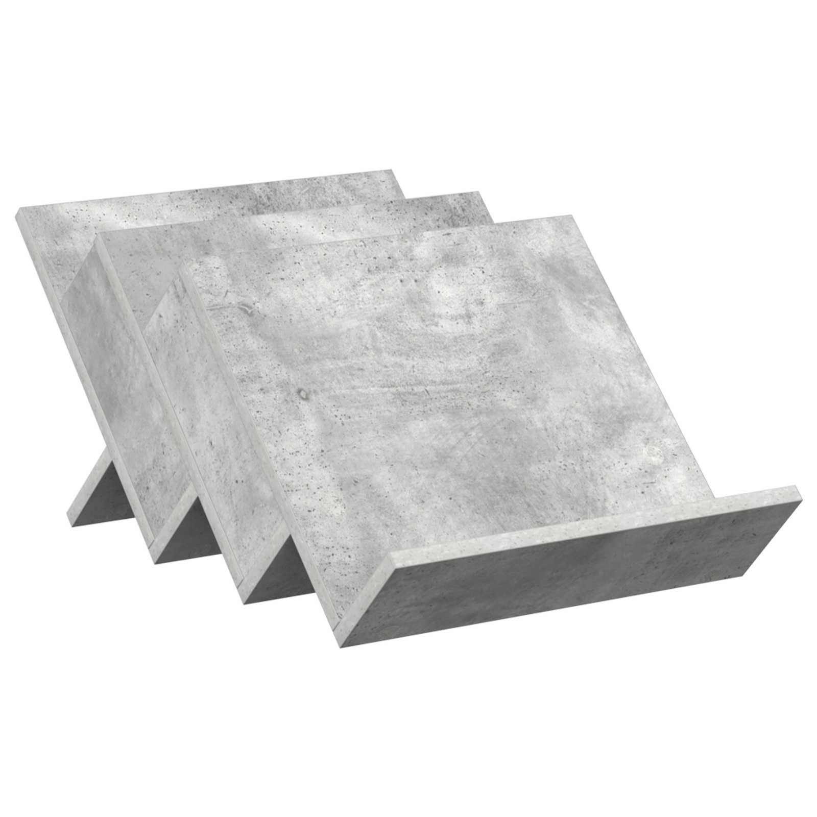VidaXL Bijzetkast met plank Beton Grijs 57,5 x 40 x 42 cm Bewerkt hout