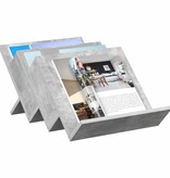 VidaXL Bijzetkast met plank Beton Grijs 57,5 x 40 x 42 cm Bewerkt hout