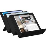 VidaXL Bijzetkast met plank Zwart Eiken 57,5 x 40 x 42 cm Bewerkt hout