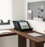 VidaXL Bijzetkast met plank Zwart Eiken 57,5 x 40 x 42 cm Bewerkt hout