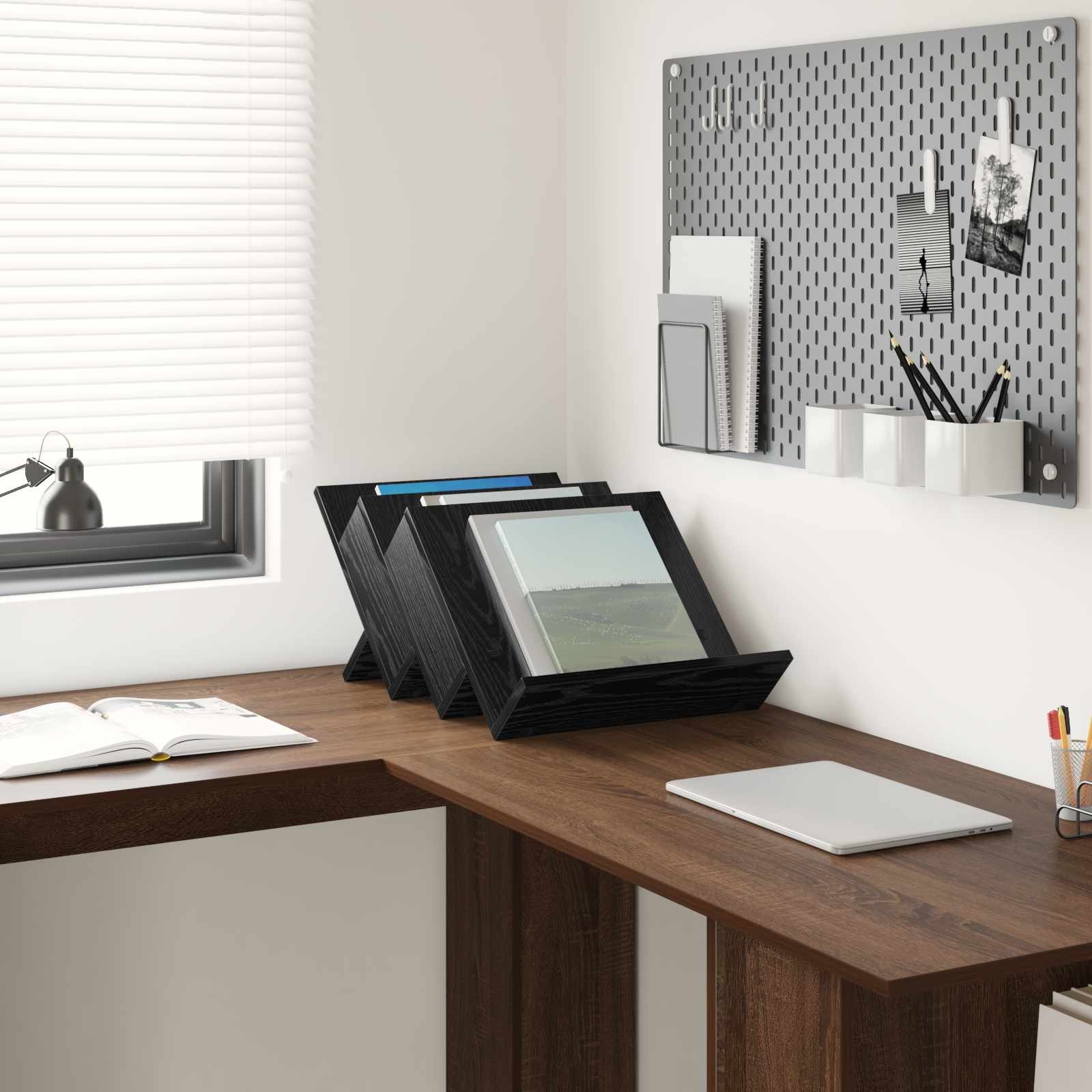 VidaXL Bijzetkast met plank Zwart Eiken 57,5 x 40 x 42 cm Bewerkt hout