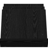 VidaXL Bijzetkast met plank Zwart Eiken 57,5 x 40 x 42 cm Bewerkt hout