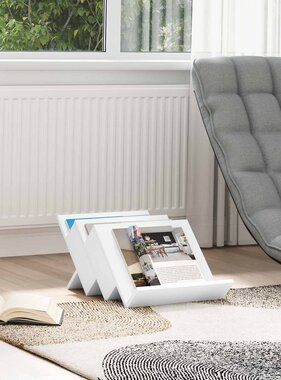 VidaXL Bijzetkast met plank Wit 57,5 x 40 x 42 cm Bewerkt hout