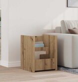 VidaXL Bijzettafel Artisan Eiken 35 x 35 x 45 cm Bewerkt hout