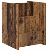 VidaXL Bijzettafel met plank Oudhout 35 x 35 x 45 cm Bewerkt hout