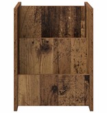 VidaXL Bijzettafel met plank Oudhout 35 x 35 x 45 cm Bewerkt hout