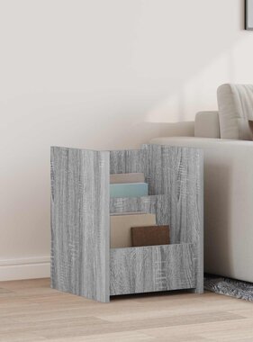 VidaXL Bijzettafel met plank Grijs Sonoma 35 x 35 x 45 cm Bewerkt hout